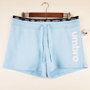 Umbro Baby Blue And White Shorts